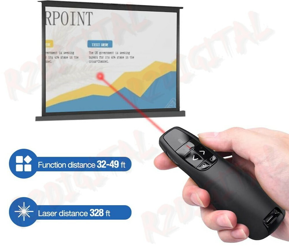 WIRELESS LASER POINTER PEN PRESENTER PC REMOTE CONTROL USB TRANSMITTER