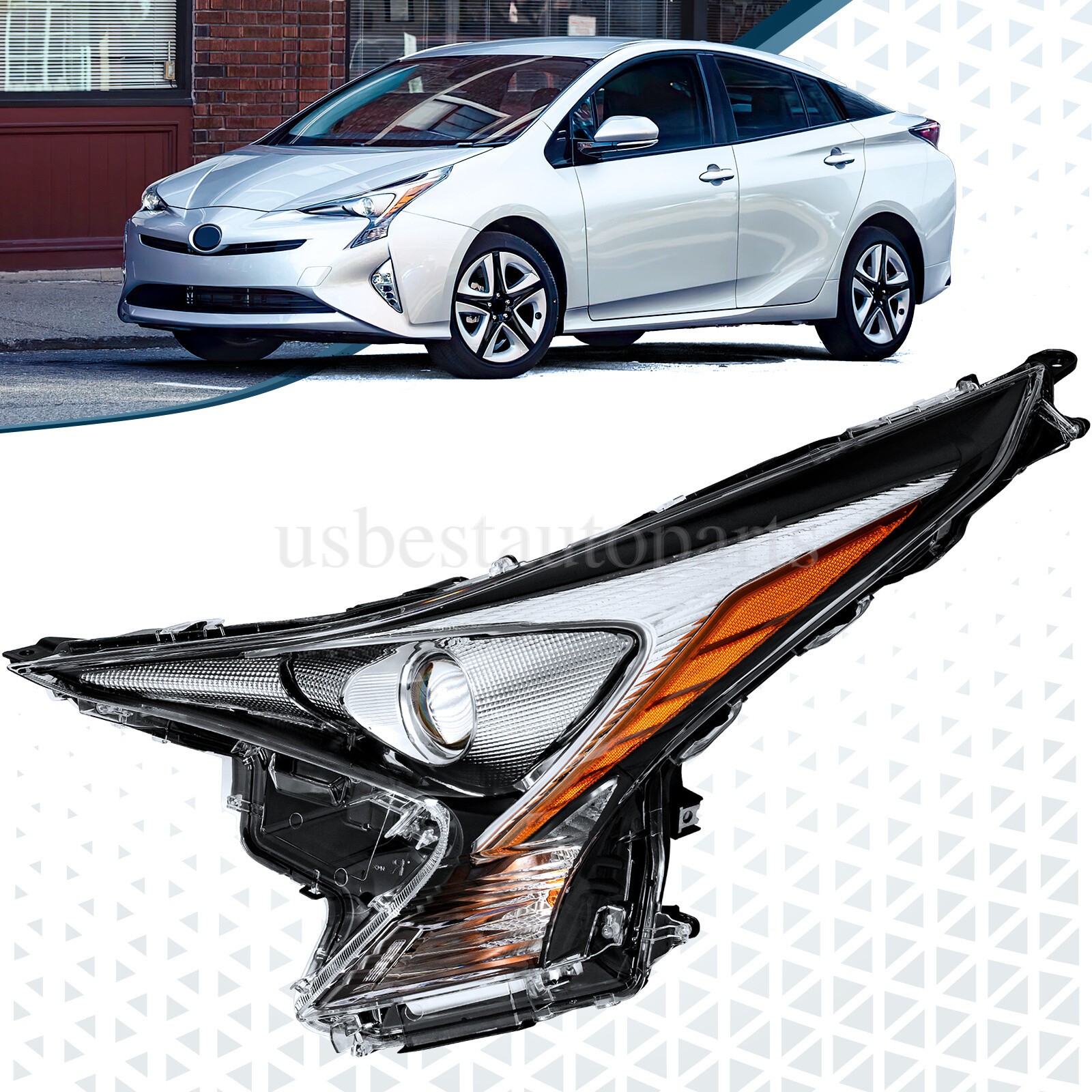 LED Headlight Headlamp Replacement Driver Left Side For 2016-2018 Toyota Prius