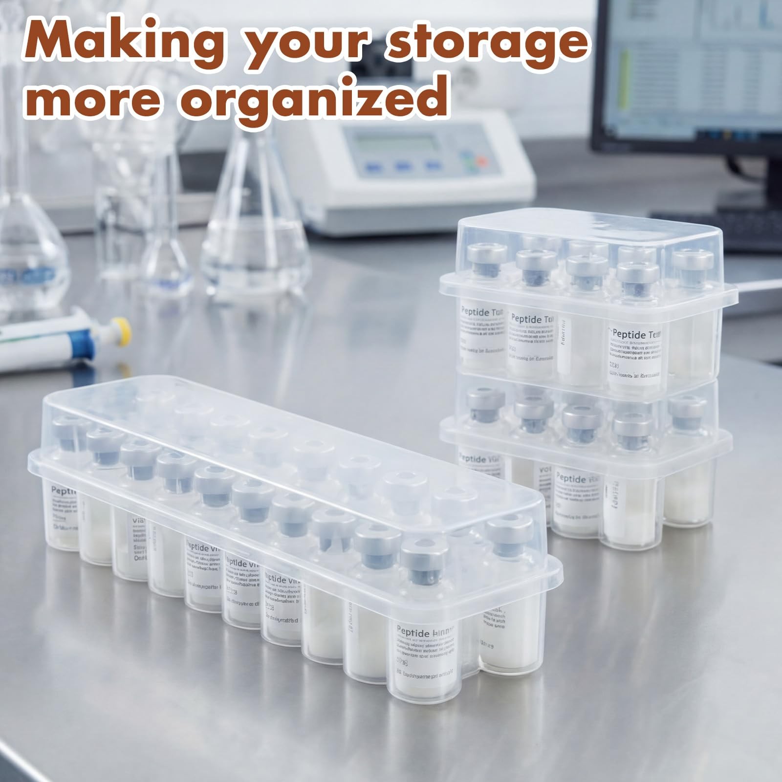 3 Pack Insulin Vials Refrigerator Storage Case Holders 3 ml Peptide Vial Prot...
