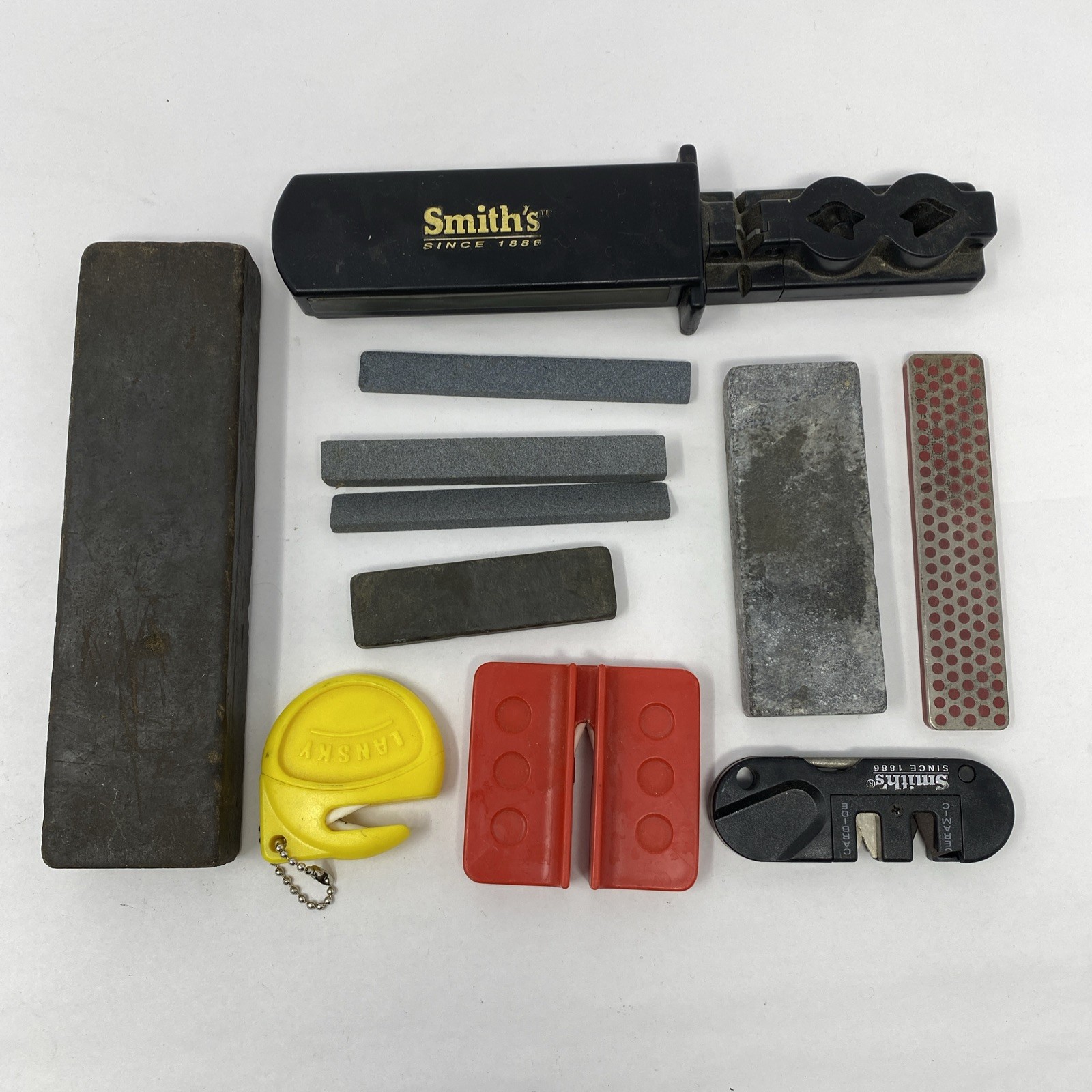 Lot Of Sharpening Tools And Accessories Smith’s Lansky Stone Keychain