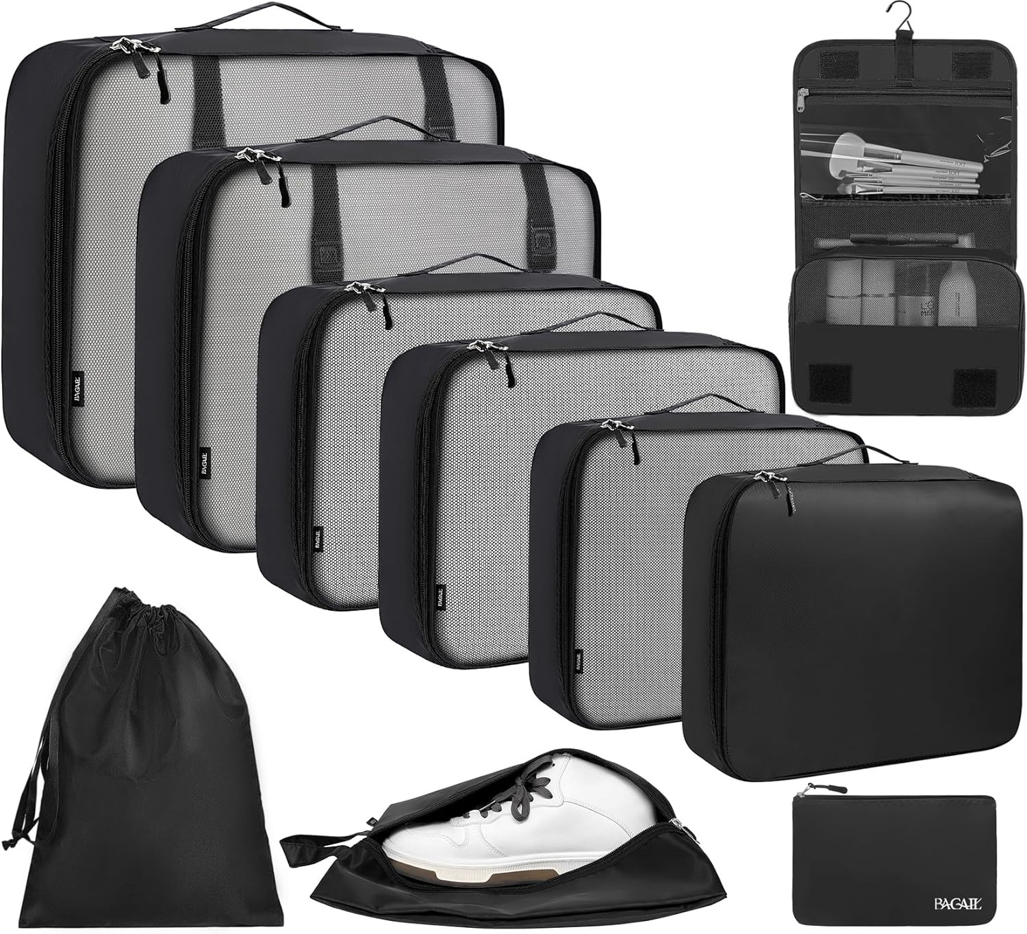 BAGAIL 6 Set/8 Set/10 Set Packing Cubes Various Sizes Packing Organizer for Trav