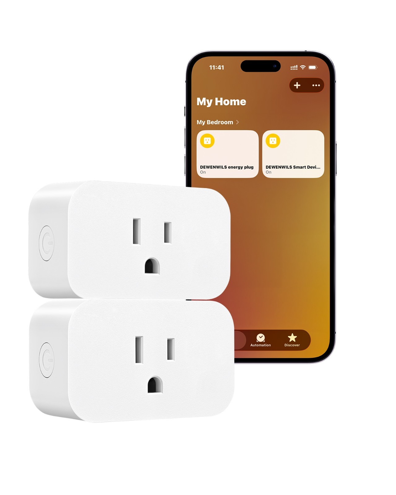 2 Pack Matter Smart Plug, Work with Alexa, Apple Home, Google, SmartThings
