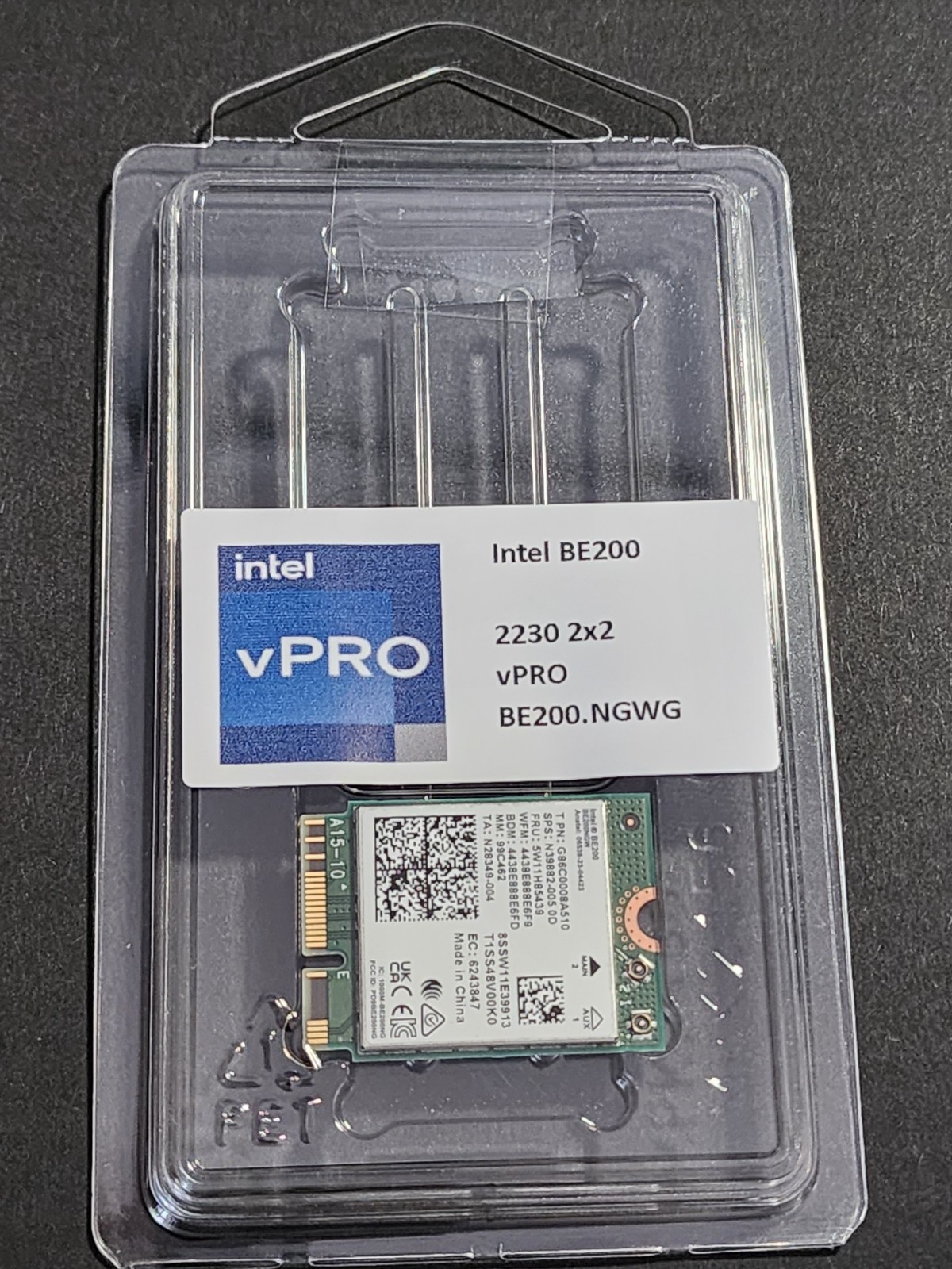 Intel BE200 vPro Wi-Fi 7  BT 5.4 for Intel based system FRU 5W11H85439