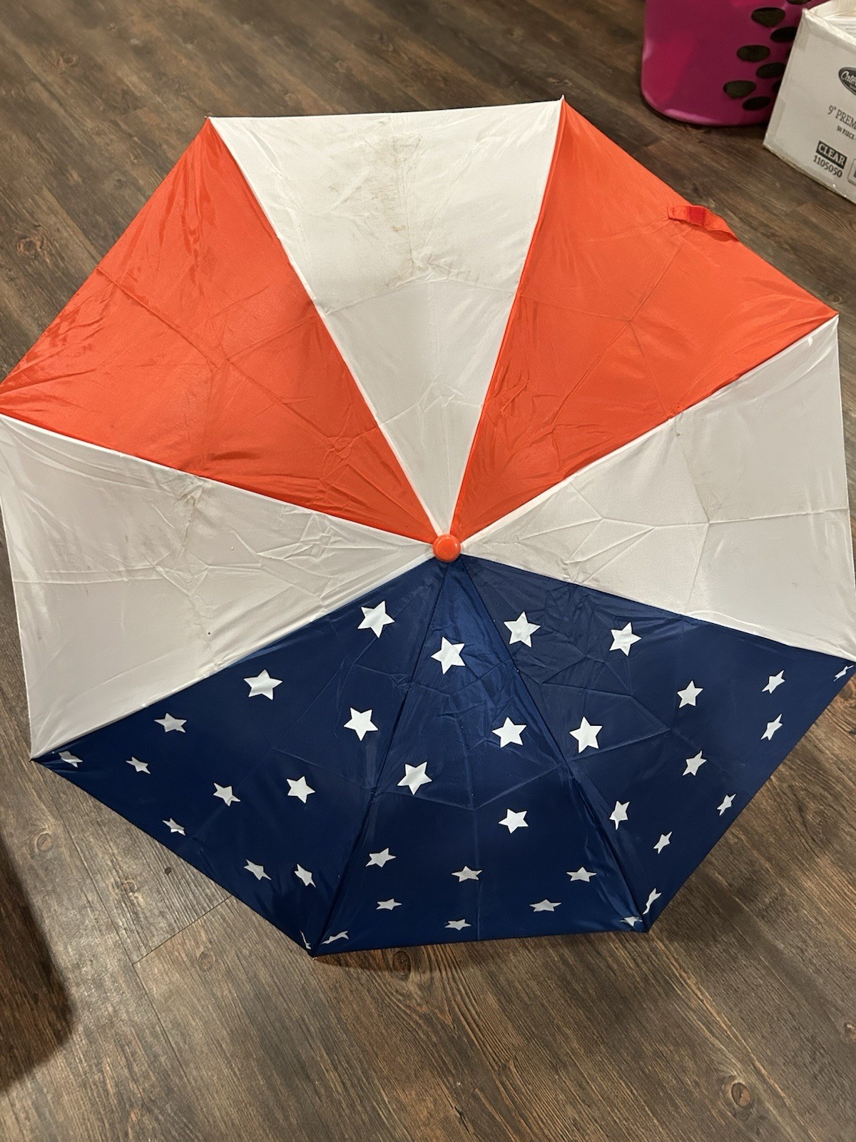 USA Patriot Folding Umbrella Red White Blue American Flag