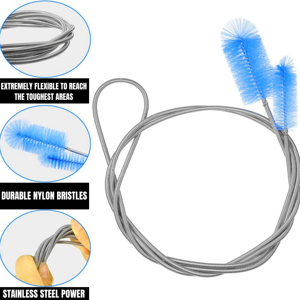 Flexible Drain Cleaning Brush (72" Long) for Drains, Purple 6 Feet (72 inches)