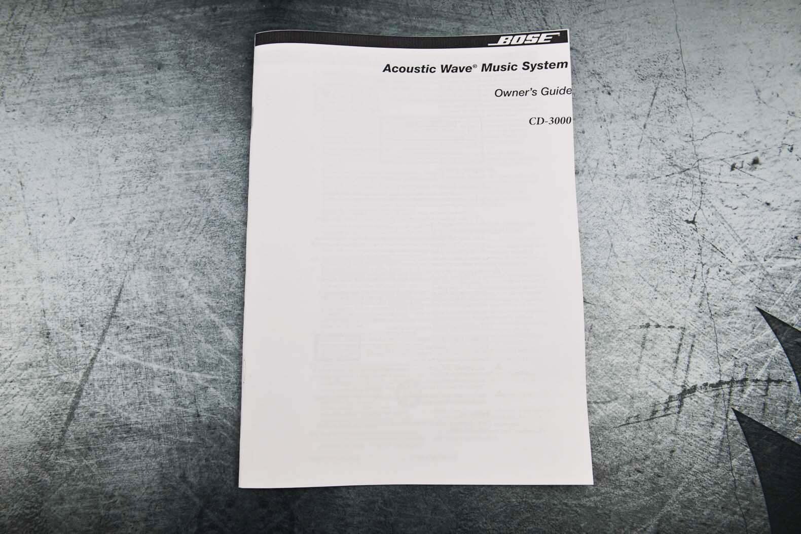 New Bose Acoustic Wave Music System CD-3000 Guide Operating Instructions Manual