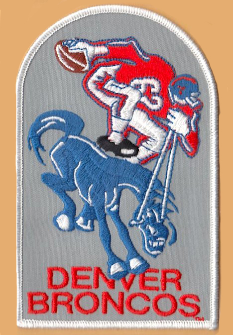 DENVER BRONCOS ~ Willabee & Ward NFL GOLDEN AGE FOOTBALL TEAM PATCH ~ Patch Only