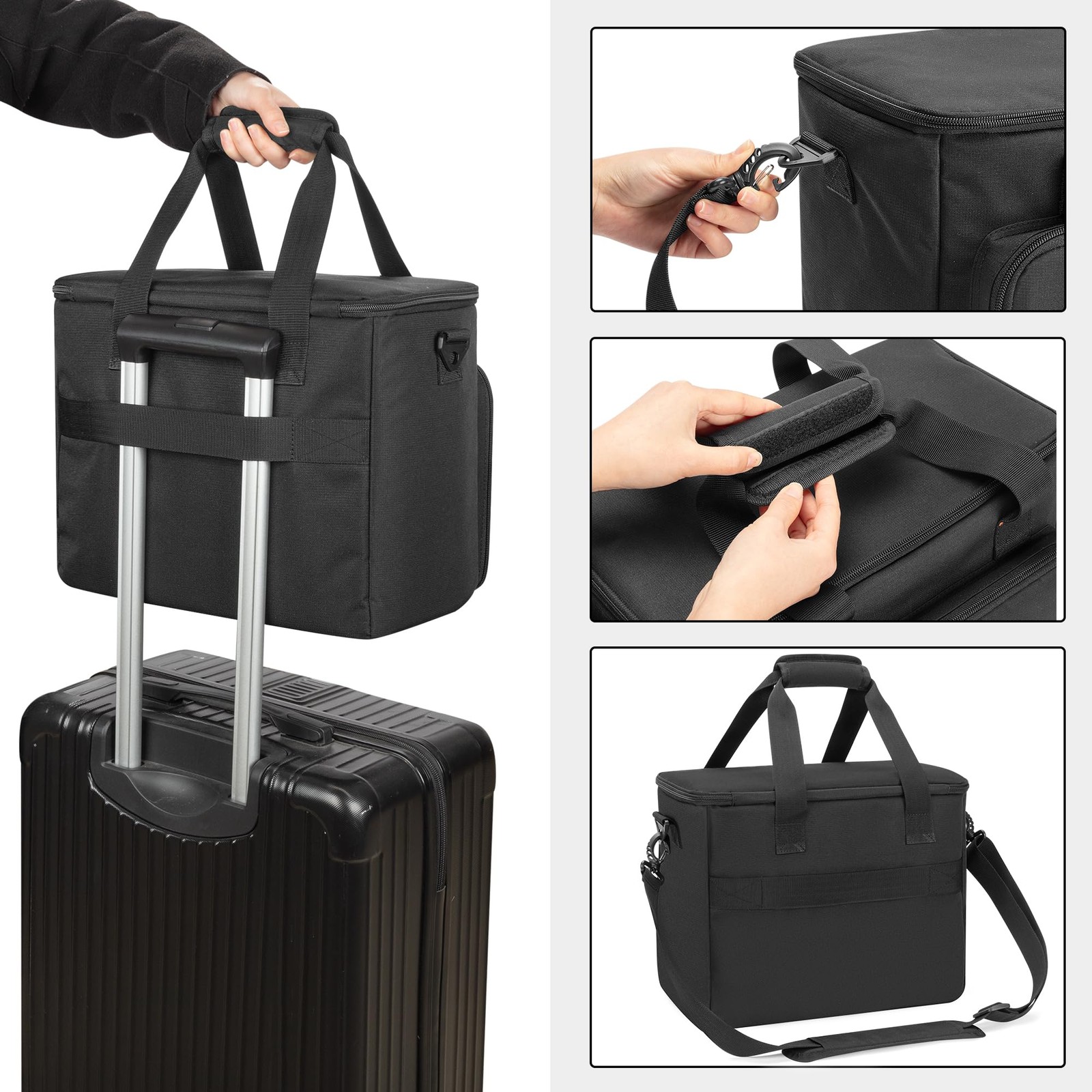 Wireless Microphone Case 9 Slots Carrying Case for Handheld Mic System Patent