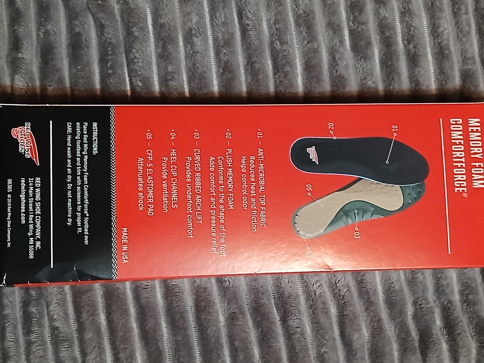 Red Wing Memory Foam Comfortforce Insoles