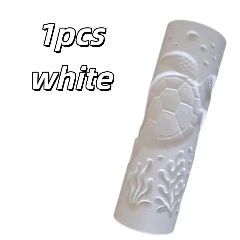 1Pcs Seamless Texture Roller for Clay – Sea, Grass & Marine Patterns, No Carve,
