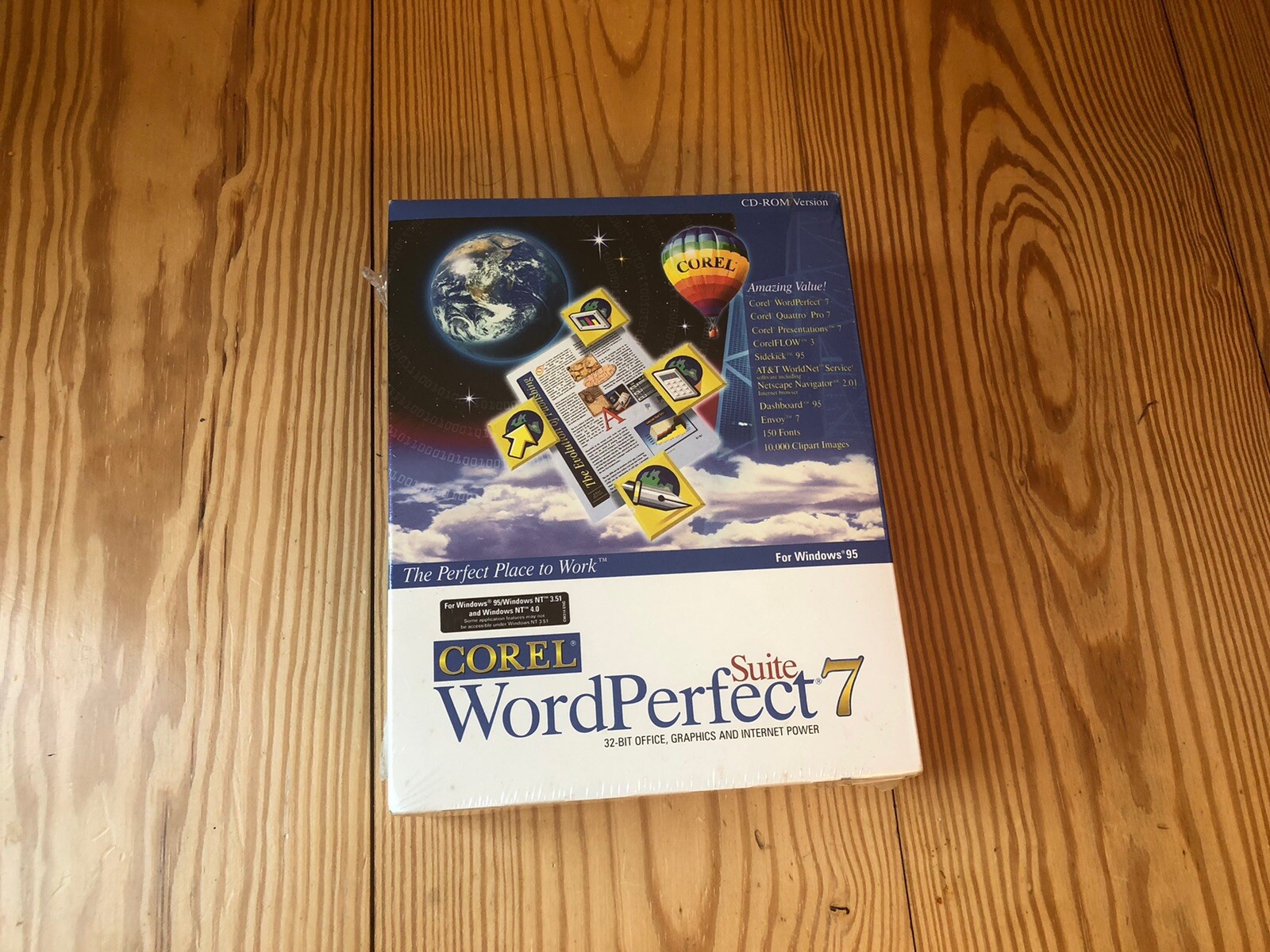 VTG Corel WordPerfect 7 Suite Software For Windows 95 Brand New Old Stock Sealed