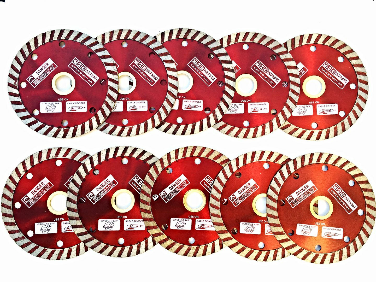 4.5'' Diamond blade fits angle grinder 10 pack (4 /2'')