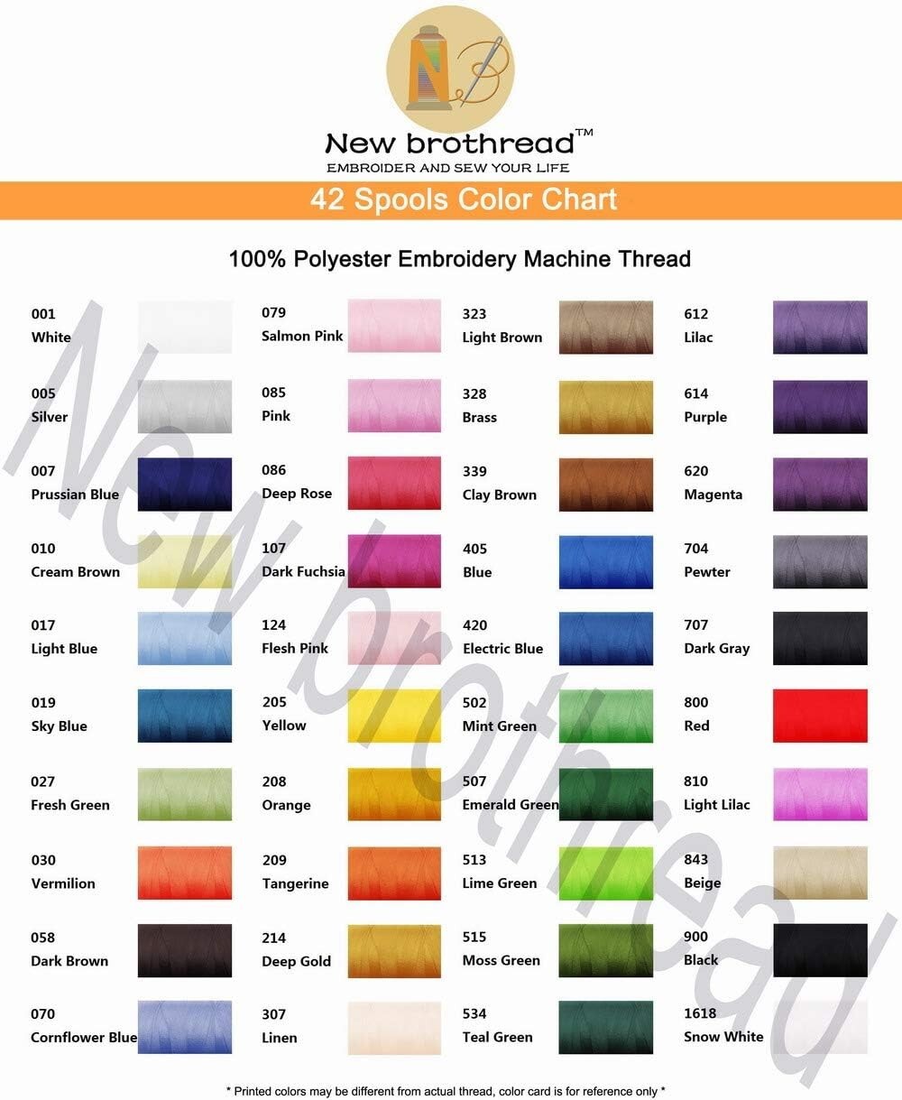 Ultimate 1000M Polyester Thread Kit - 42 Spools for All Your Embroidery Needs
