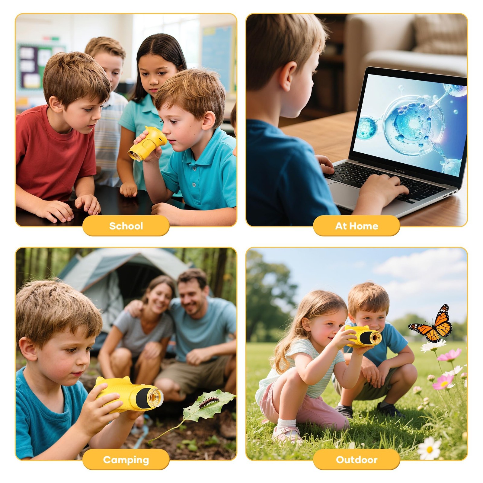 1000X Handheld Digital Microscope for Kids : Wonderquest Microscope with 2.0"...
