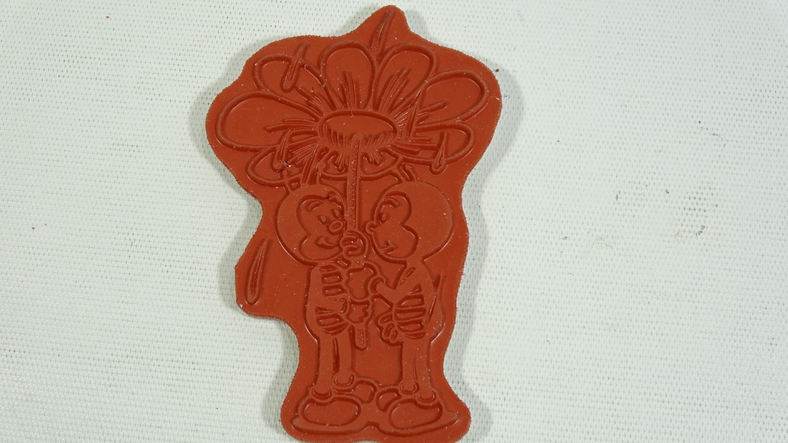 Retired Alota Rubber Stamp Bees Under Flower Umbrella - Friendship