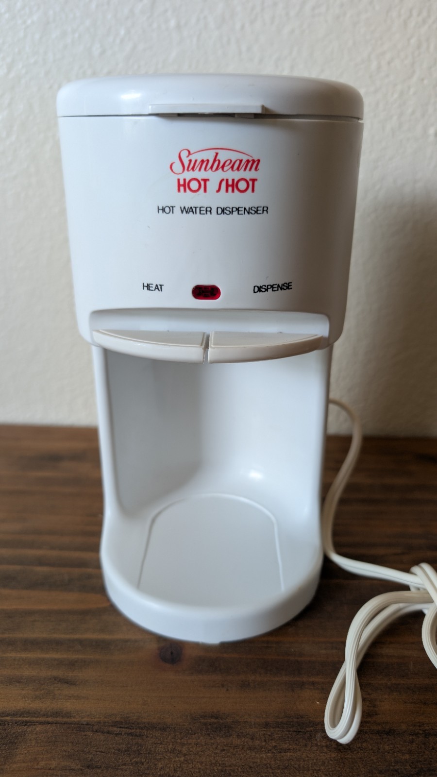Vintage Model 3211 Sunbeam Hot Shot Single Use Quick Heat Hot Water Dispenser