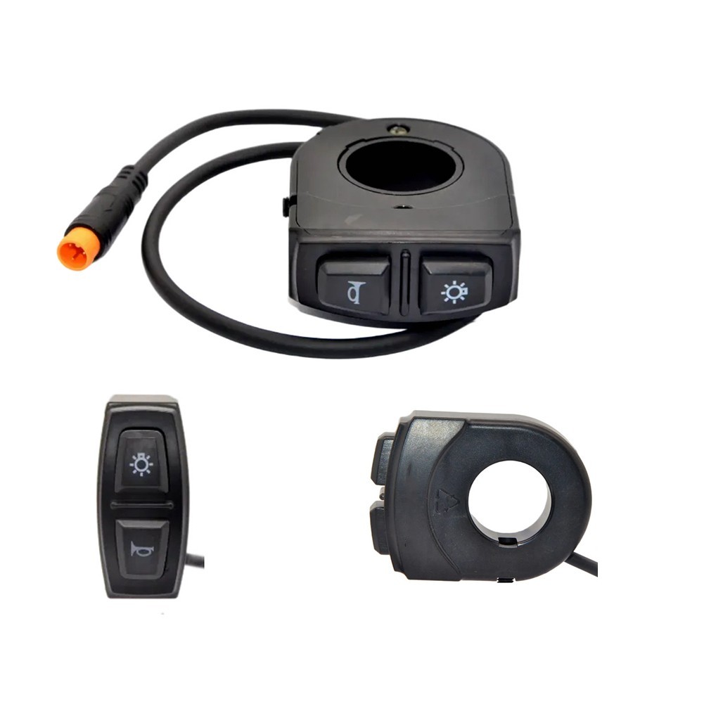 Electric Bike 3pin Waterproof Switch for Headlight and Speaker Control