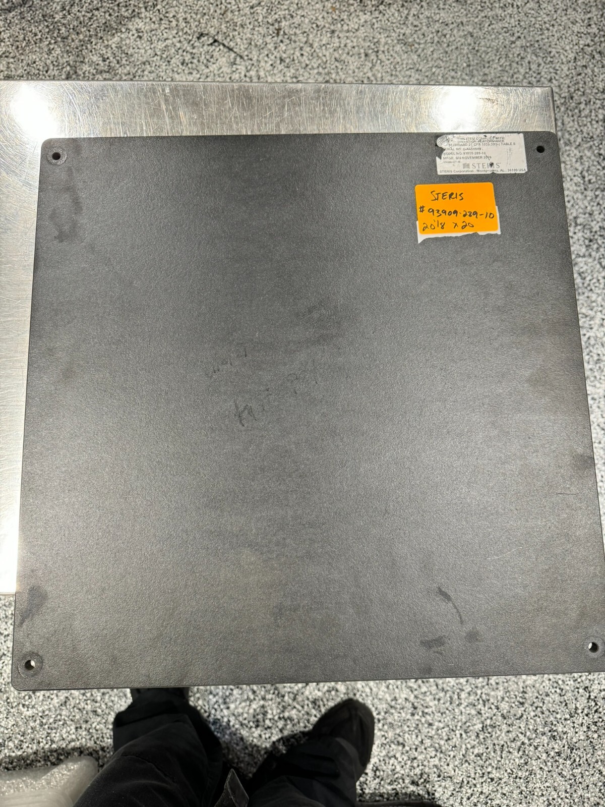 Steris X-Ray OR Table Board 93909-289-10 (20⅛ X 20)