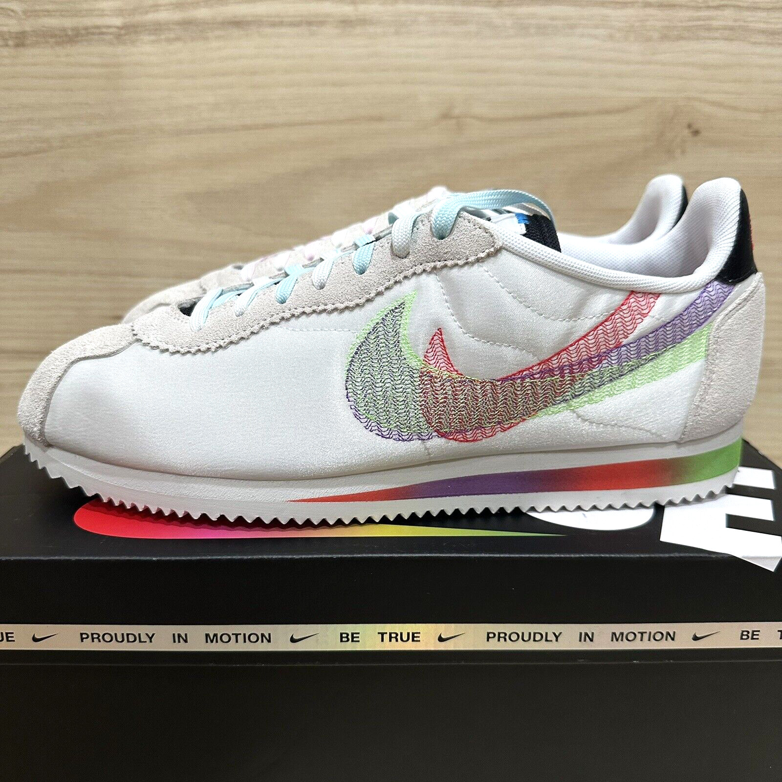 Nike Cortez BeTrue White Multicolor DR5491-100 Men's Shoes Size 10.5 11 RARE!