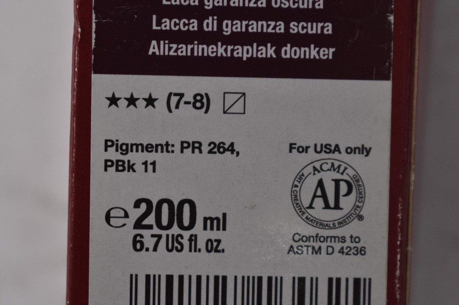 Lukas Cryl Liquid Soft Body Acrylic Paint 200mL Tube Heavy Body Alizarin Crimson