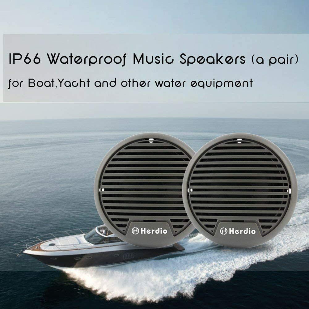 Herdio 2 Pack 3" Marine Coaxial Speakers 140W Waterproof for Boat UTV Motorcycle