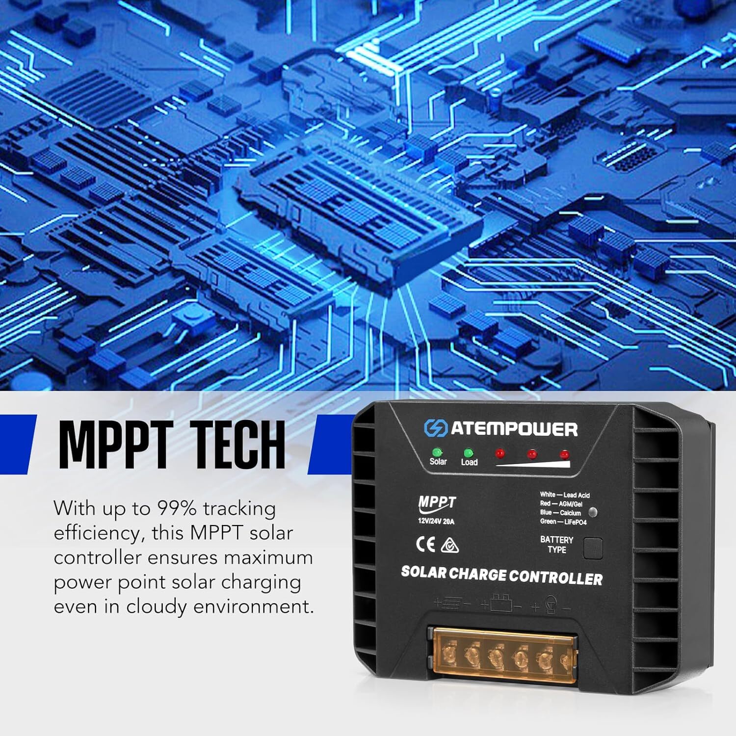 20A 12 24V MPPT Solar Controller Selecting Battery Type Activate Lithium Battery
