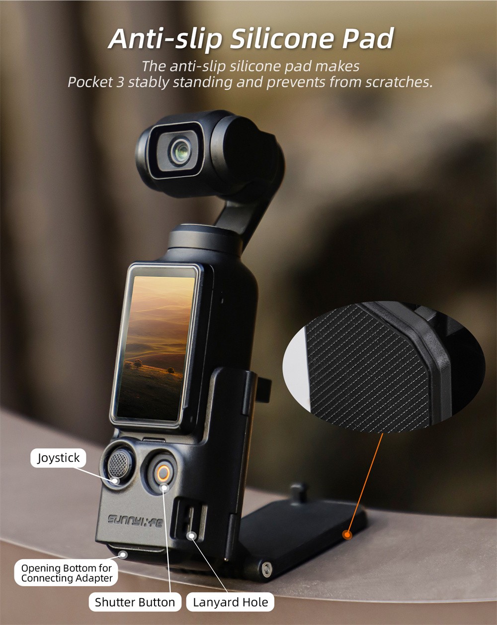 Magnetic Mount Tabletop Base Bracket Angles Adjustable for DJI Osmo Pocket 3