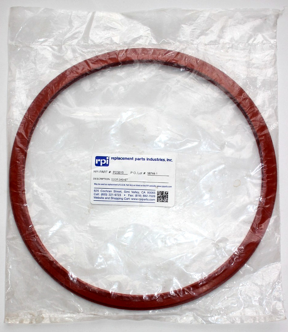 PCG015 Autoclave Door Gasket 10.375" for Pelton & Crane, New in package