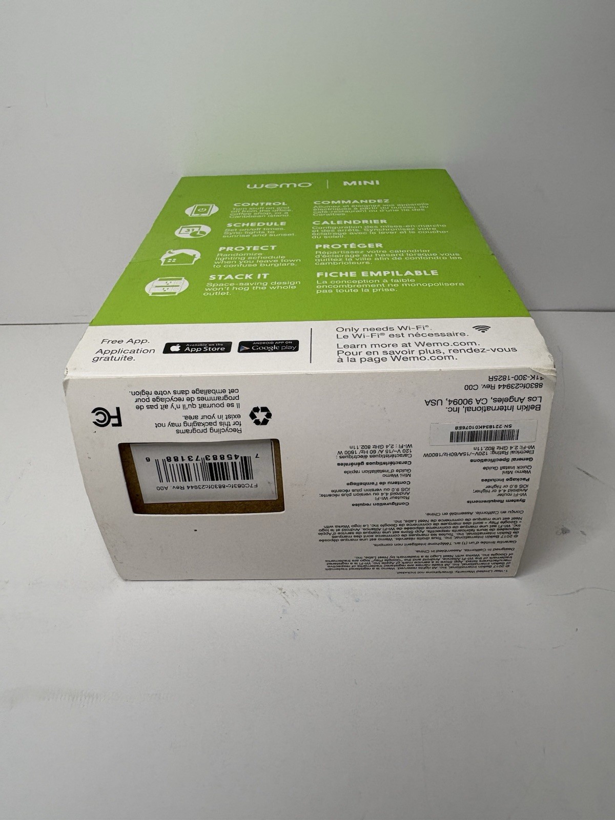 WeMo WiFi Enabled Mini Smart Plug - White (F7C063)