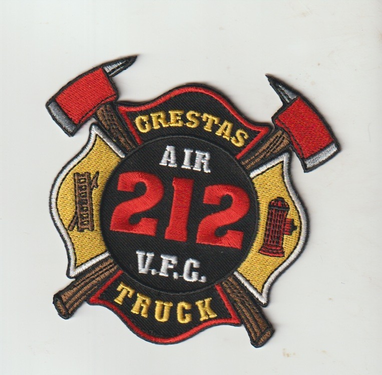 Crestas P Volunteer Fire Company  patch shipped from Australia