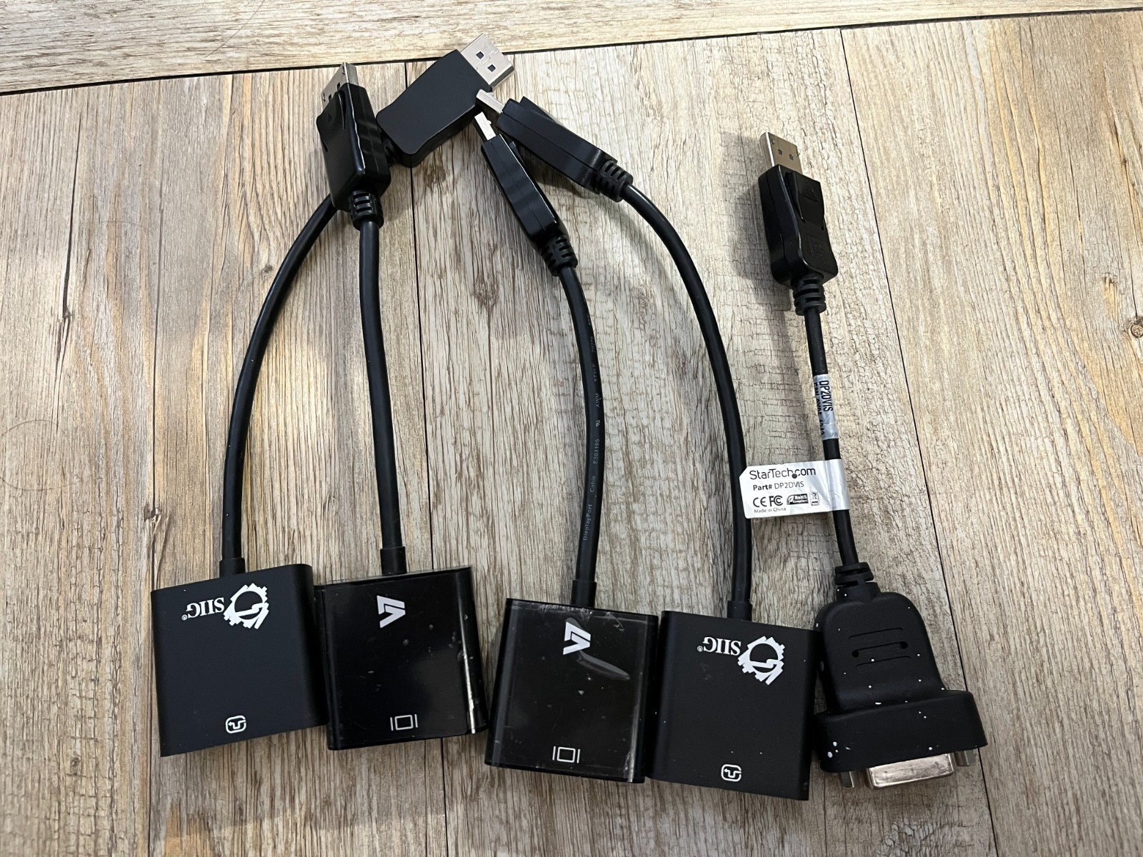 LOT OF 5 DisplayPort to DVI DP Adapter in good working condition