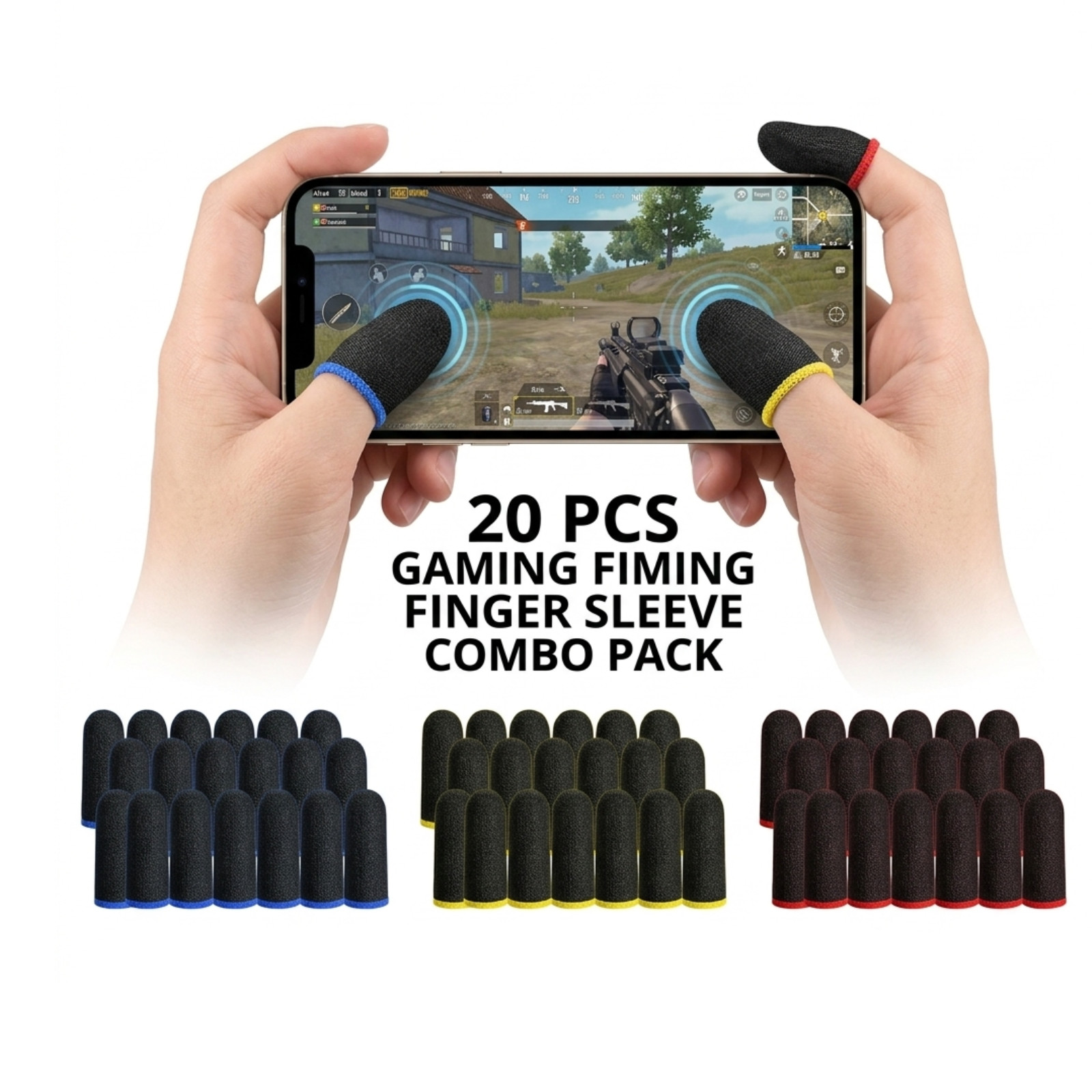 20x Mobile Gaming Finger Sleeve Touchscreen Thumb Cover Anti Sweat Phone Glove