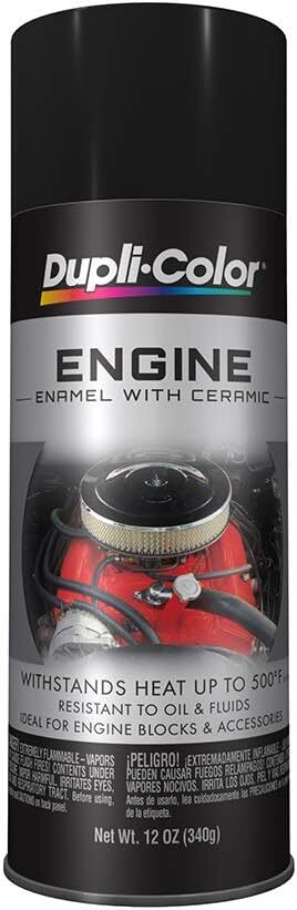 Dupli-Color 12oz Low Gloss Black Engine Enamel w/ Ceramic (DE1634)