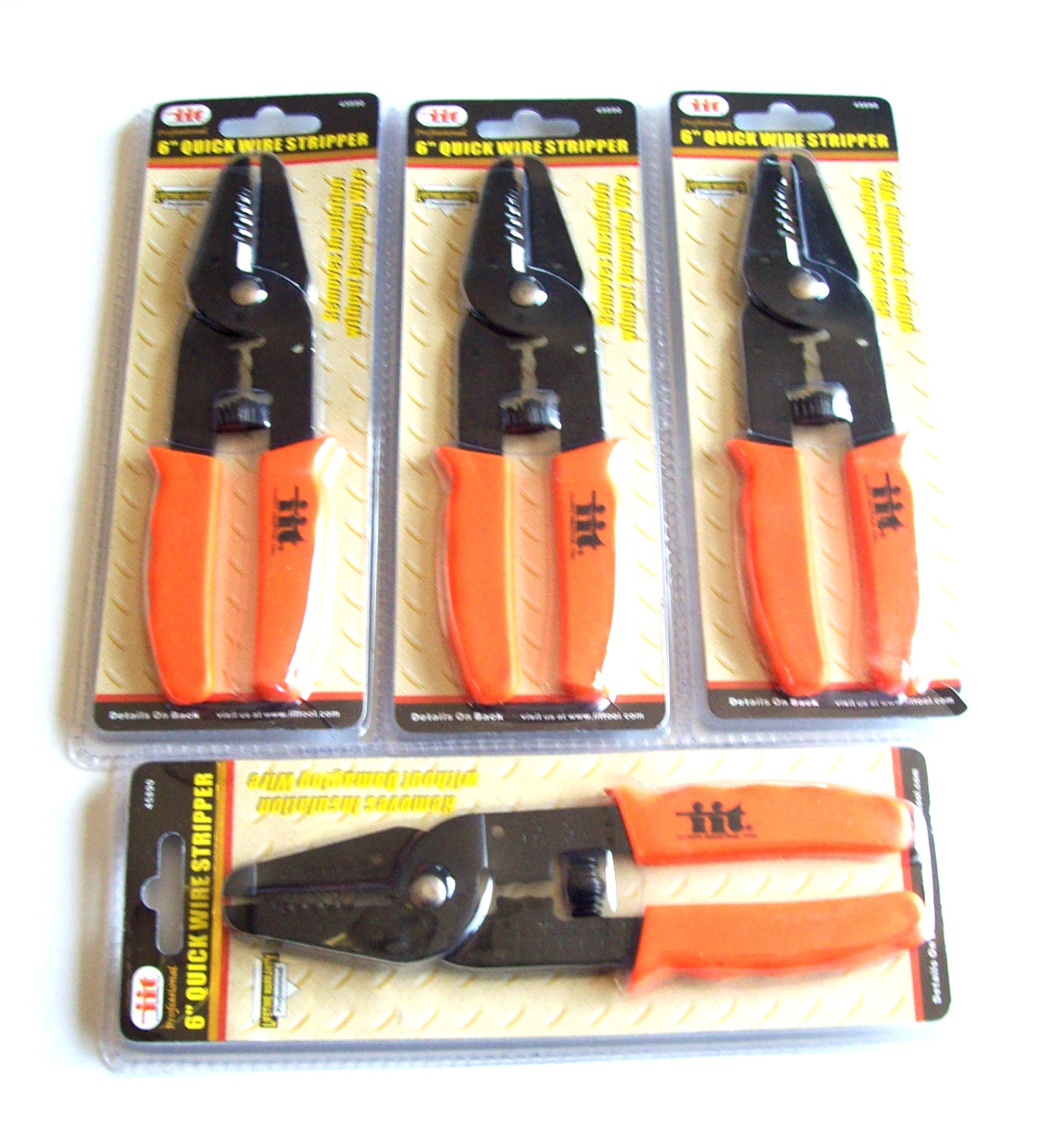 4 ILLINOIS INDUSTRIAL 6" QUICK WIRE STRIPPERS PRO GRADE
