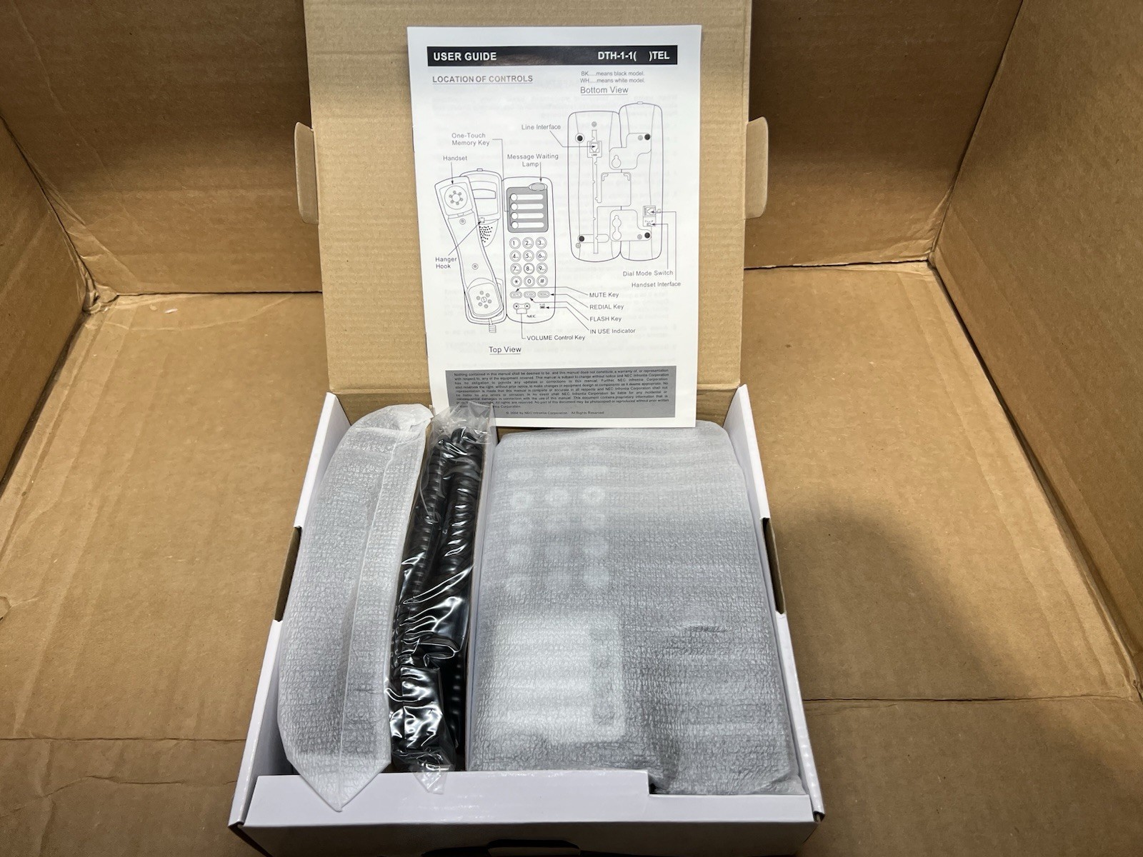NEC DTH-1-1 Single Line Telephone 780034 (Black) *NEW IN BOX*