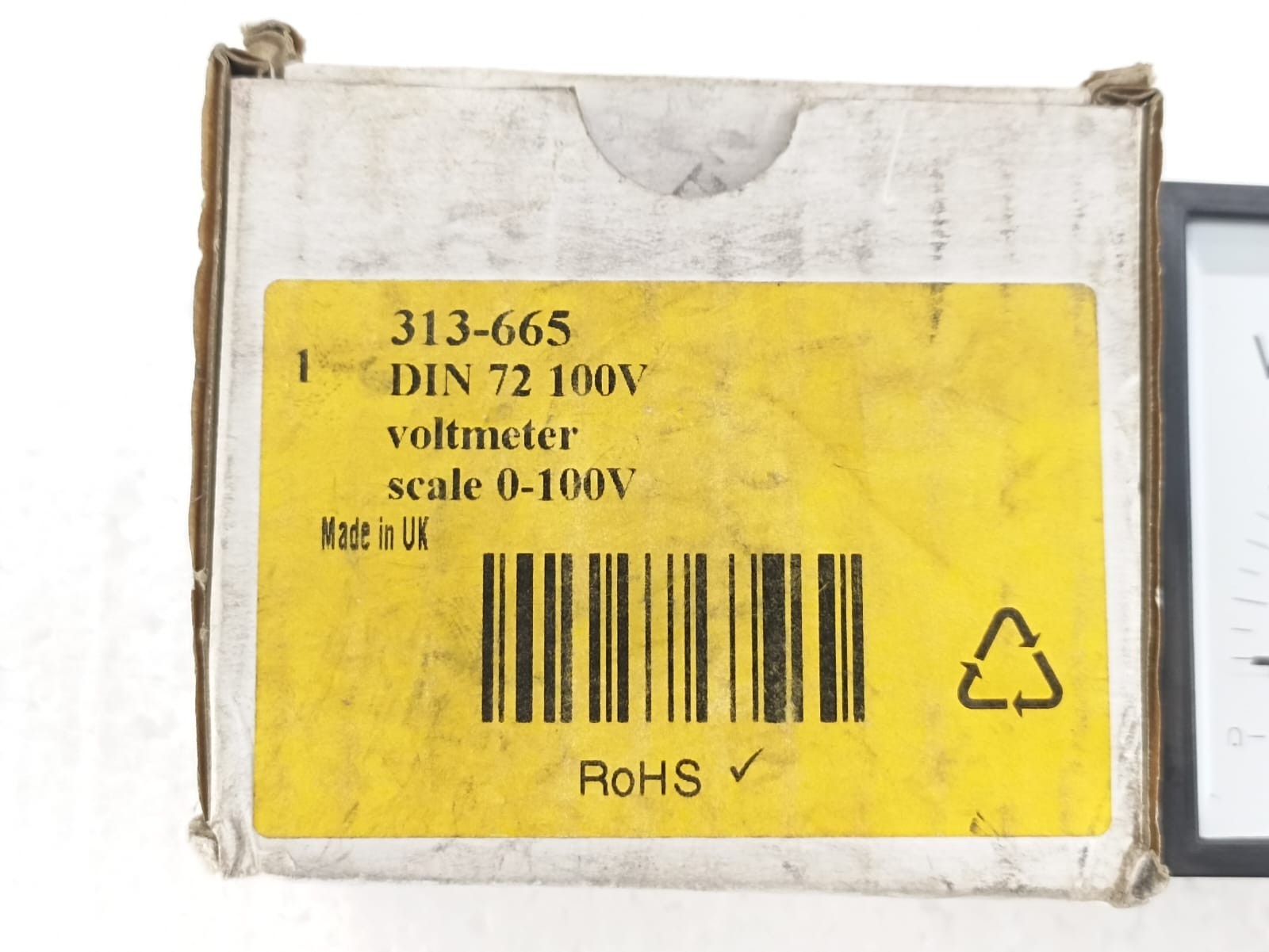 HOBUT VOLTMETER 313-665 SCALE-0-100V DIN 72