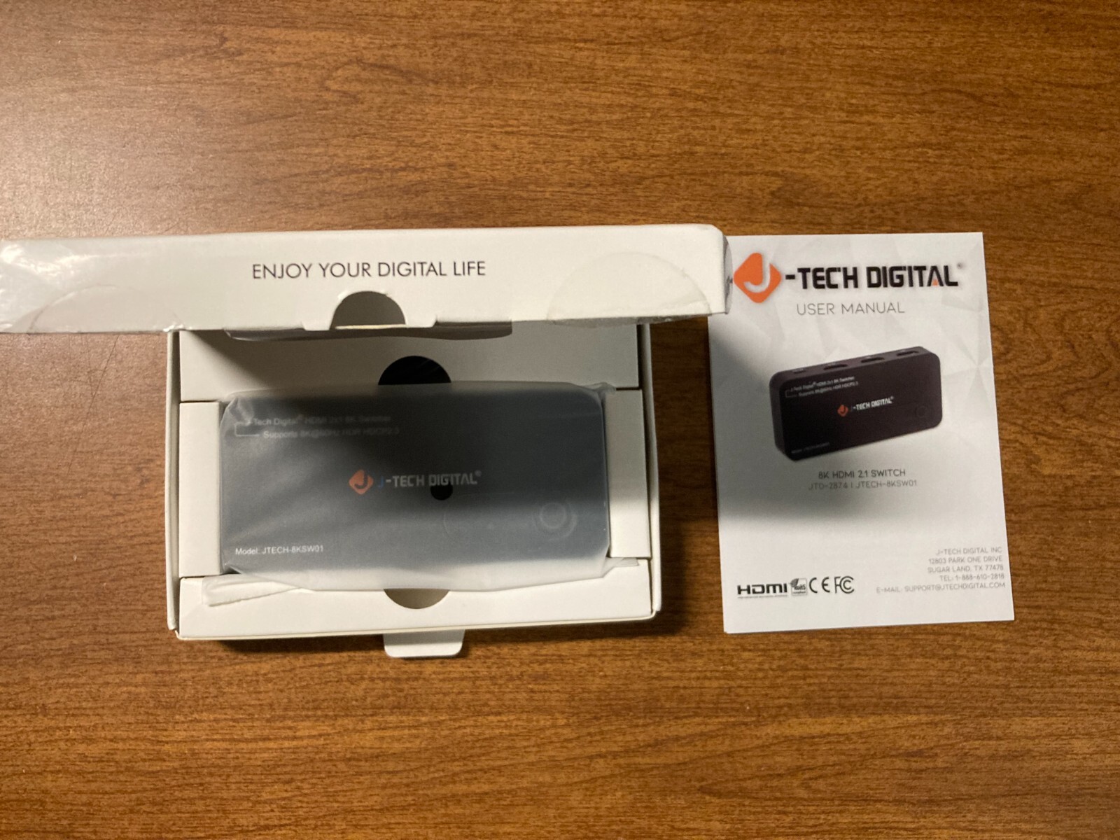 J-Tech Digital JTECH-8KSW01 2x1 HDMI 2.1 Switch 8k Switcher