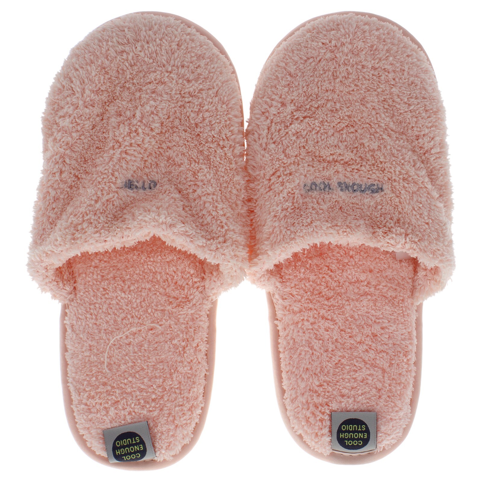 The Towel Slippers Pink - Medium by Cool Enough Studio for Unisex - 1 Pair
