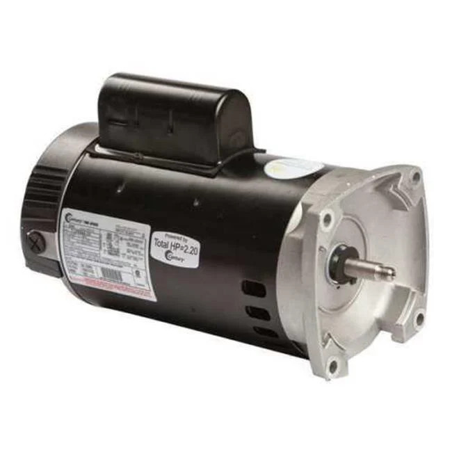 1.5 & 0.19 HP Square Flange 2-Speed Full-Rated Pool & Spa Pump Motor 56Y Thre...