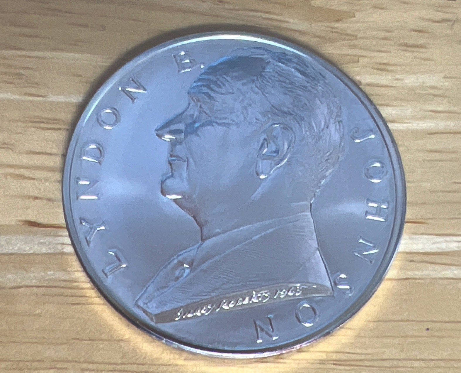 1oz Silver Medal Lyndon B Johnson President Of The Untied States Round