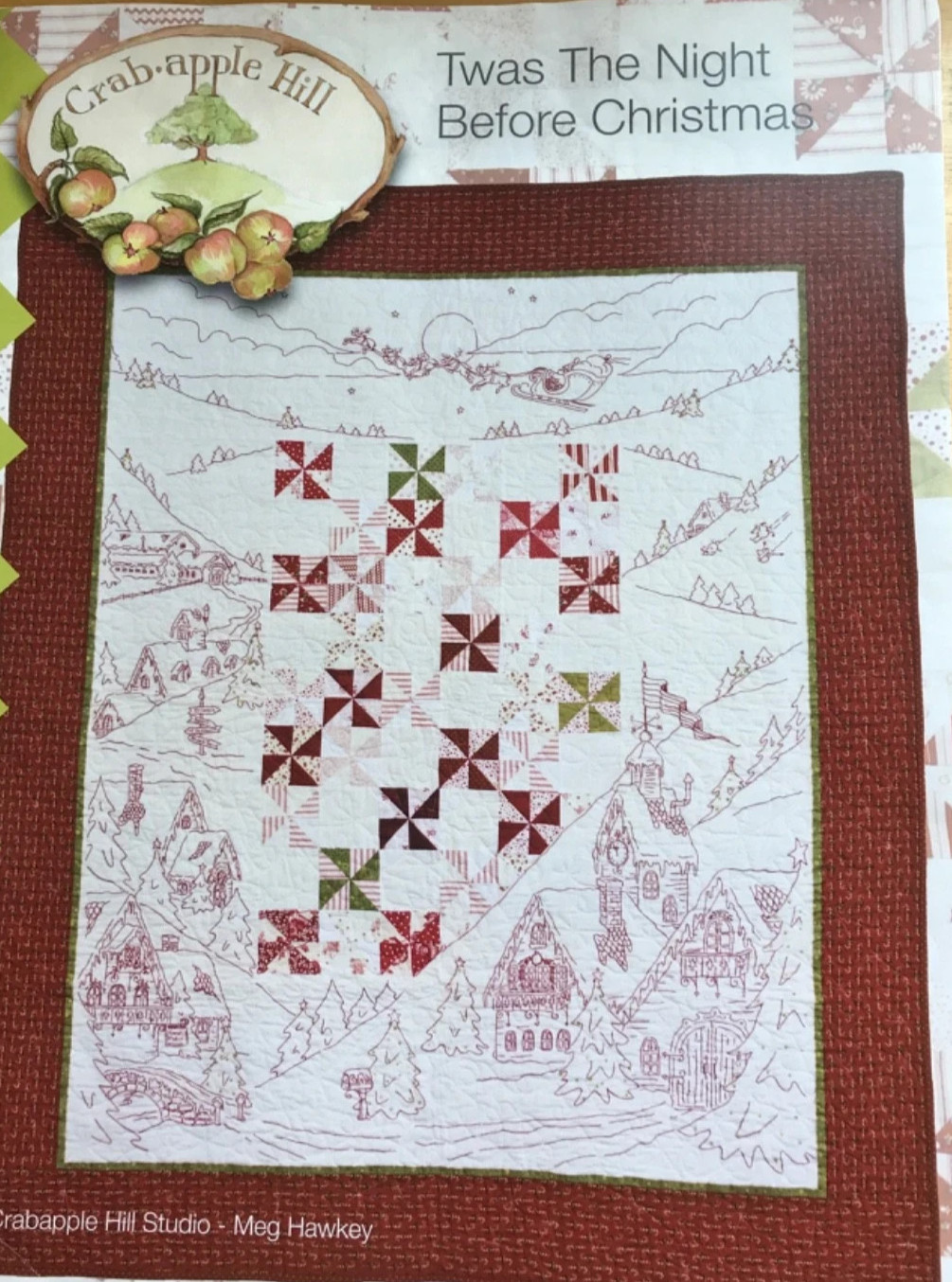 Crab apple Hill "The Night Before Christmas" quilt pattern pre-owned