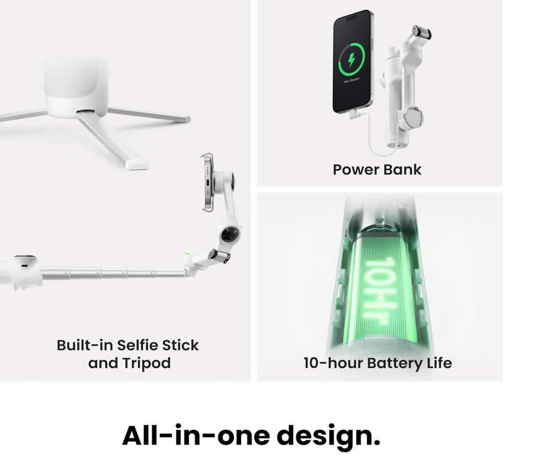 Insta360 Flow 2 Pro AI Tracker Bundle with extra accessories and protective case