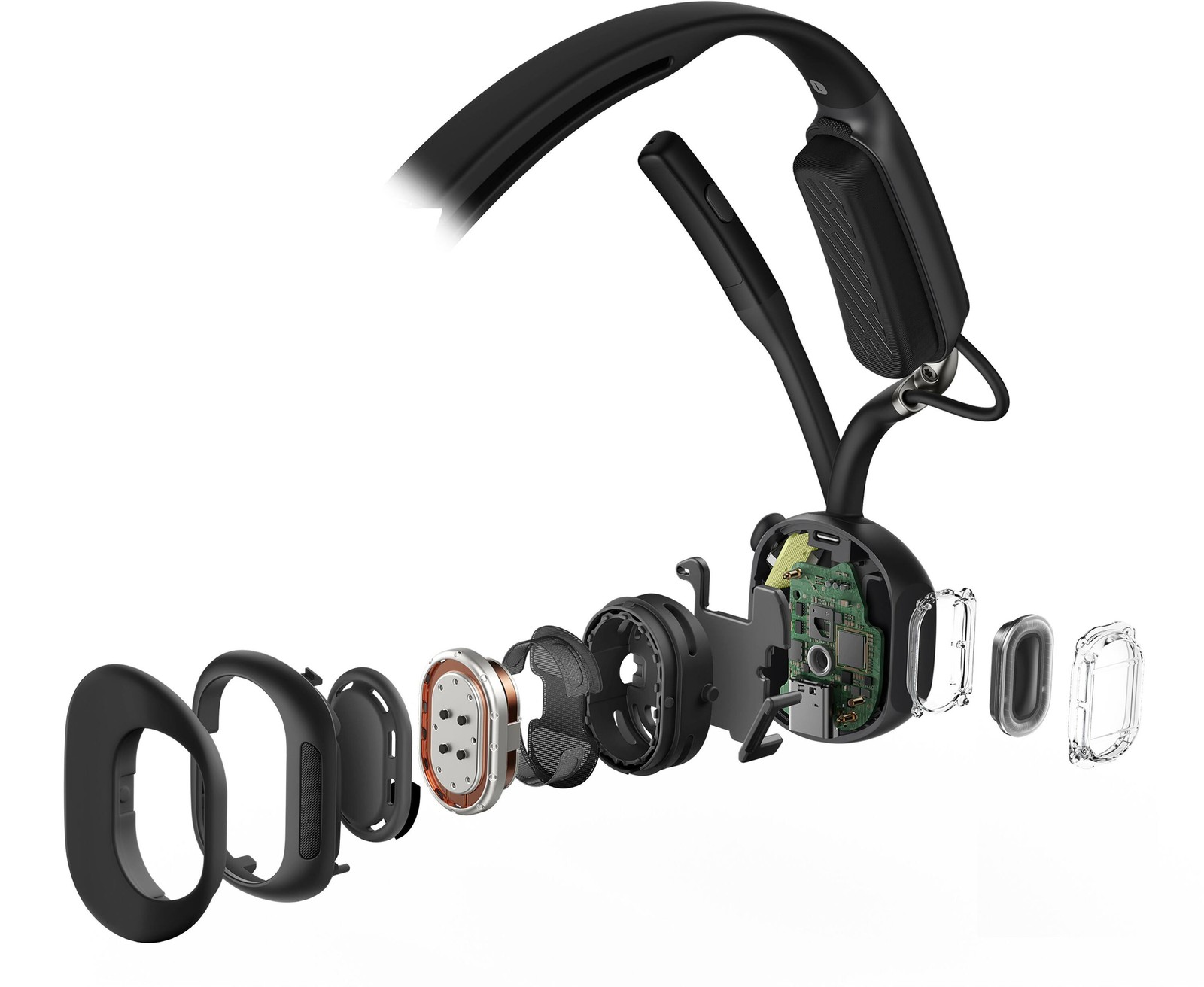 Shokz - OpenMeet, Wireless Bone Conduction Headset - Black