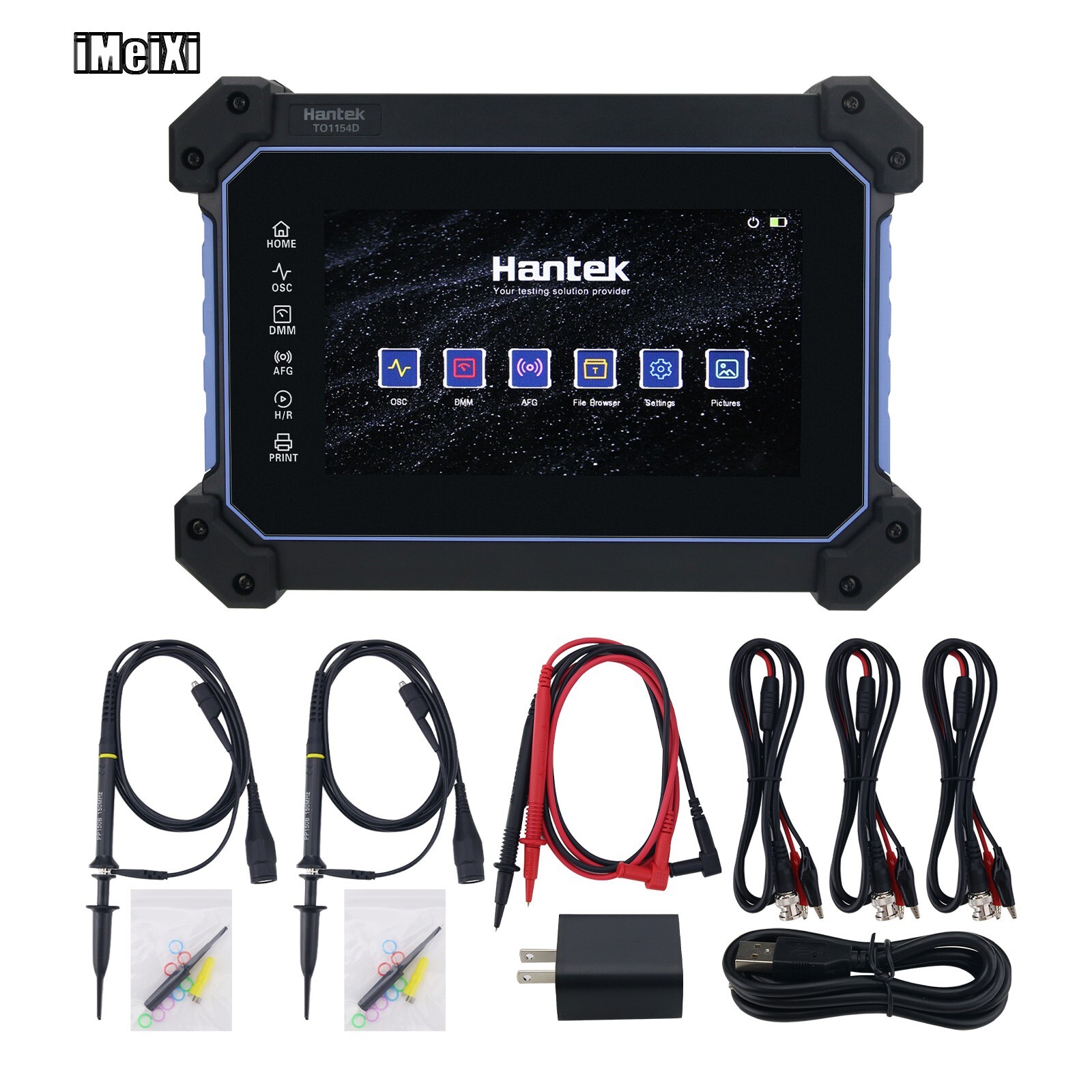 Hantek TO1154D Touch Screen 4CH Digital Oscilloscope +Signal Source +Multimeter