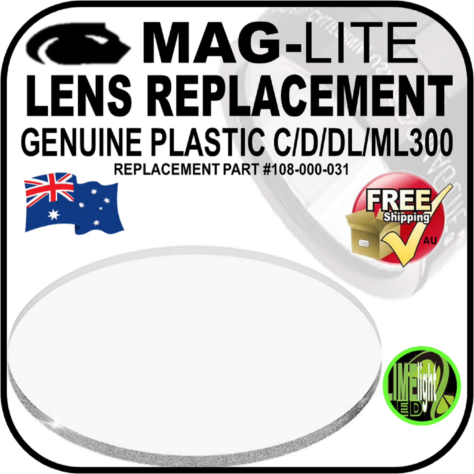 MAGLITE UPGRADE LENS REPLACEMENT AA/ML50L/C/D/DL/MagCharger FLASHLIGHT TORCH AU
