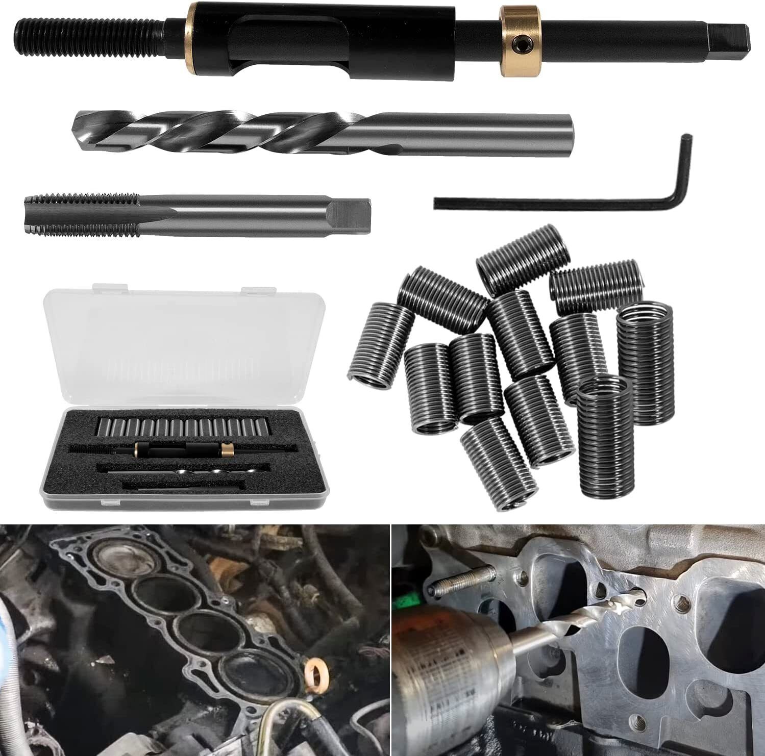 Universal Head Bolt Thread Repair Kit 35119S for Honda Toyota Cadillac M11X1.5