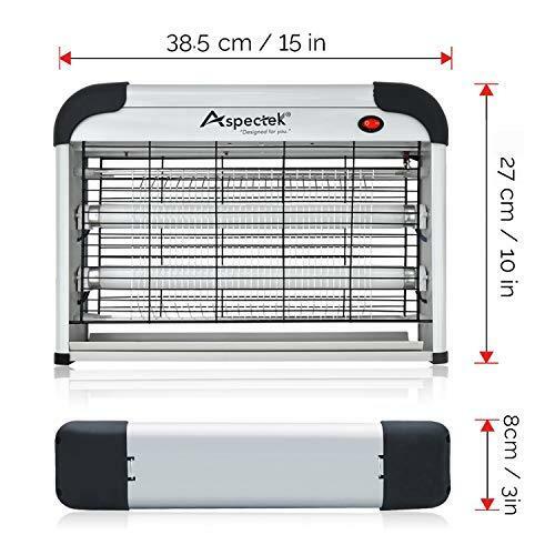 Aspectek Powerful 20W Electronic Indoor Insect Killer, Bug and Fly Zapper, Bulbs