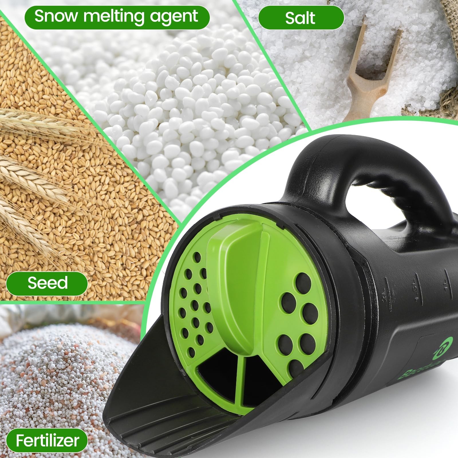 Hand Spreader Shaker, Multiple Adjustable Opening Sizes for All Purpose for G...