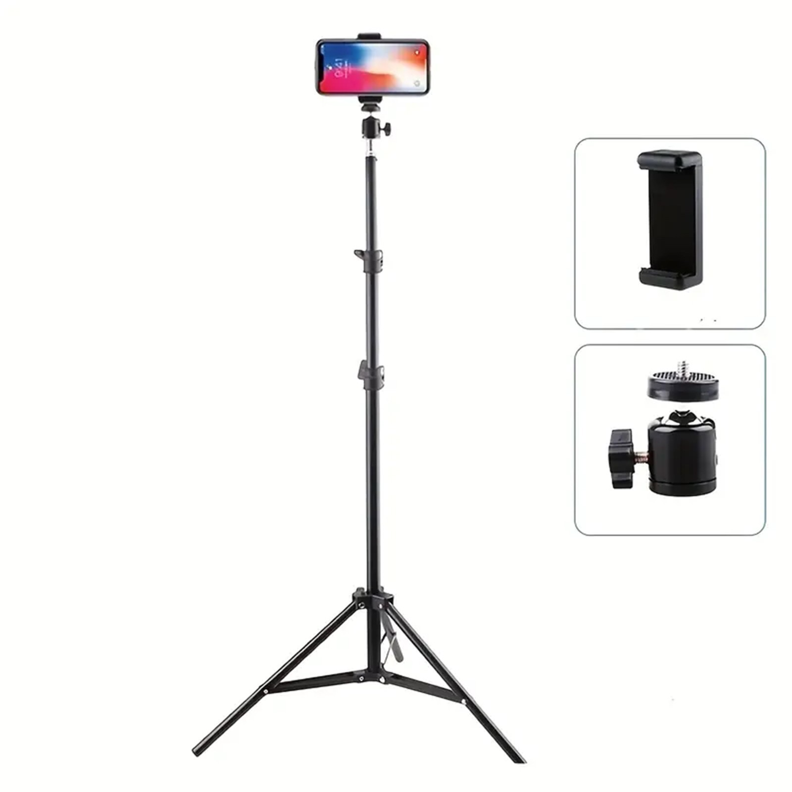 82.68-inch Ultra-Lightweight Retractable Phone Tripod - Includes Selfie Stick