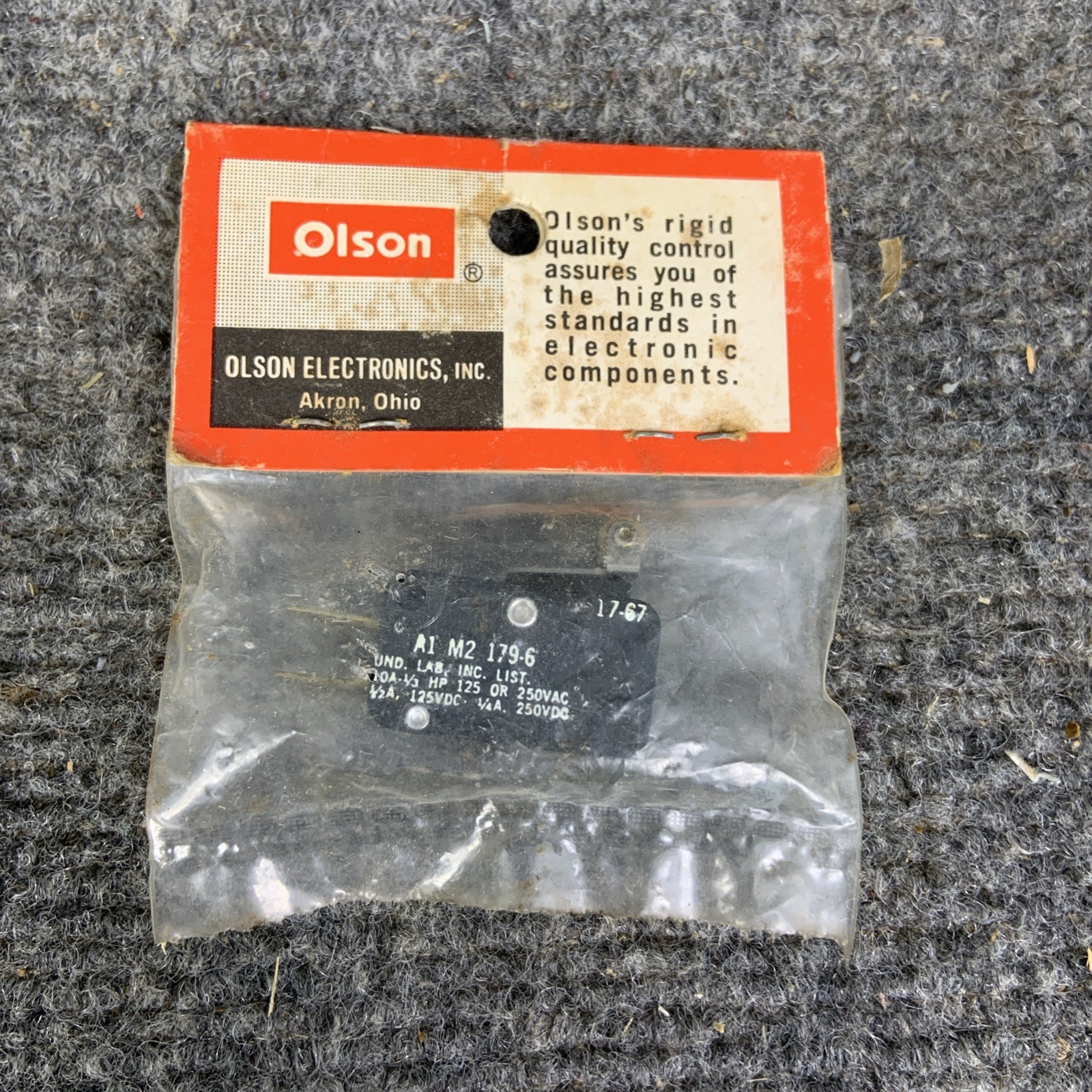 Olson Micro Switch SW-469 10 Amp at 250V AC NEW
